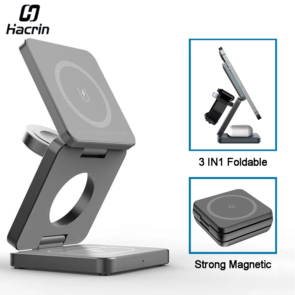 Smartwatch Ac - Pengisi daya nirkabel 3 in 1,