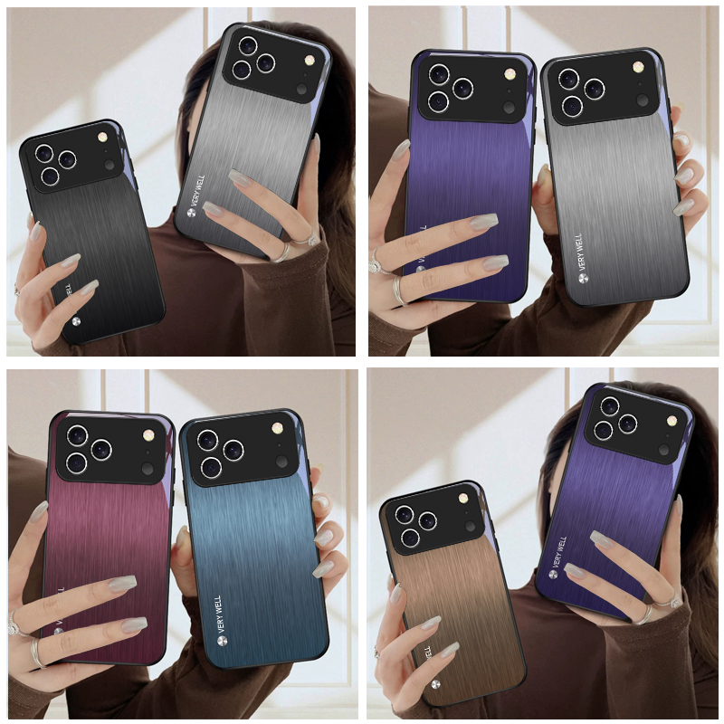 Screen Protector Film - Casing Ponsel Kaca Hitam Minimalis Berbahan