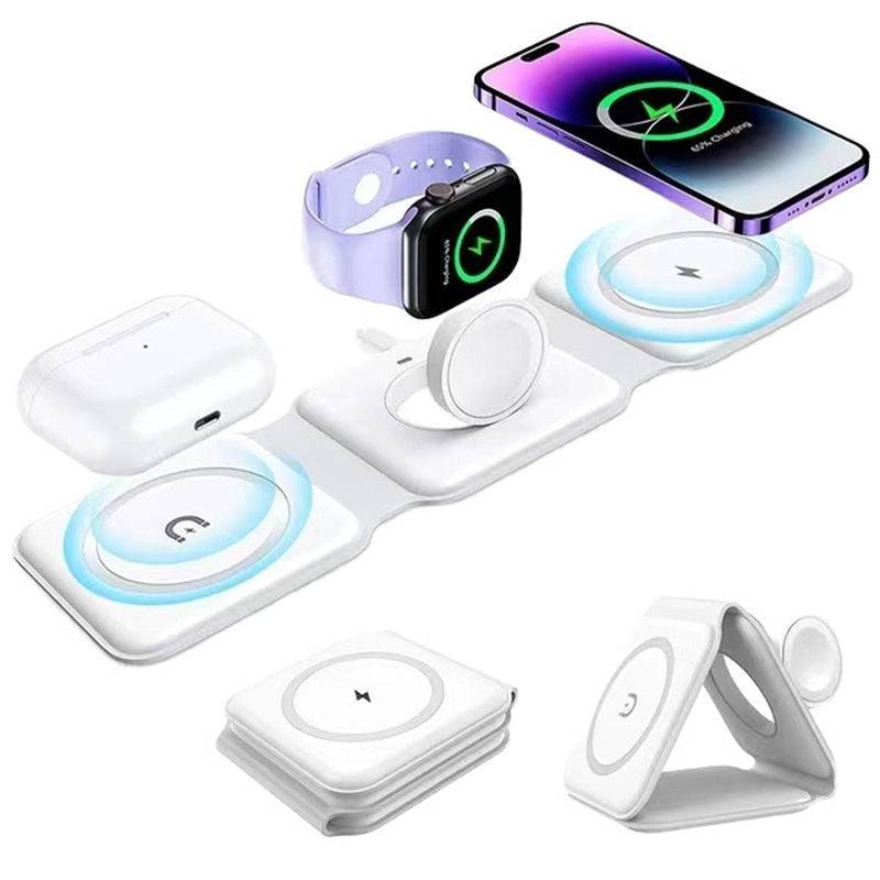 Smartwatch Ac - Pengisi Daya Nirkabel Lipat Magnetik 3-in-1,