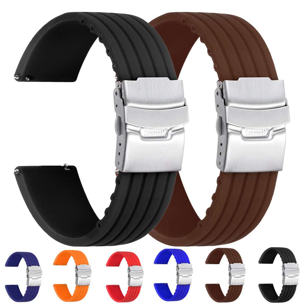 Fossil Smartwatch Accessories - 18/20/22/24Mm Tali Jam Tangan Silikon Rilis