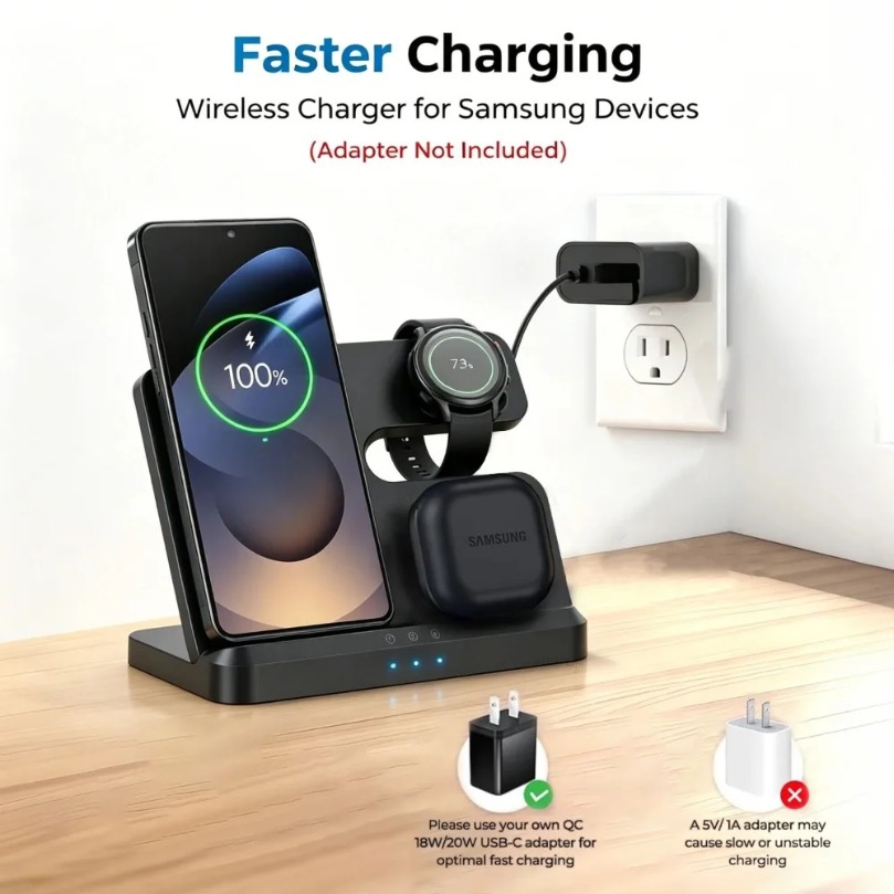 Pengisi Daya Nirkabel Cepat 3  - Smartwatch Ac ulasan dan harga