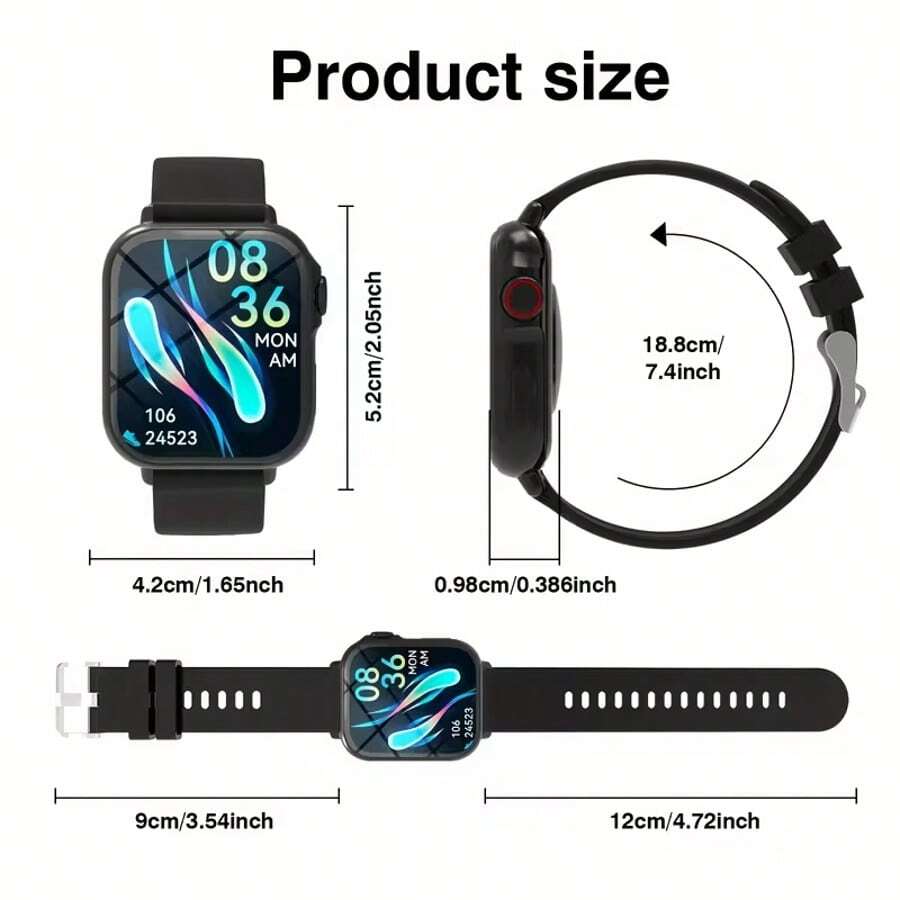 1pc Jam Tangan Pintar 2025 Den - Smartwatch Touch ulasan dan harga
