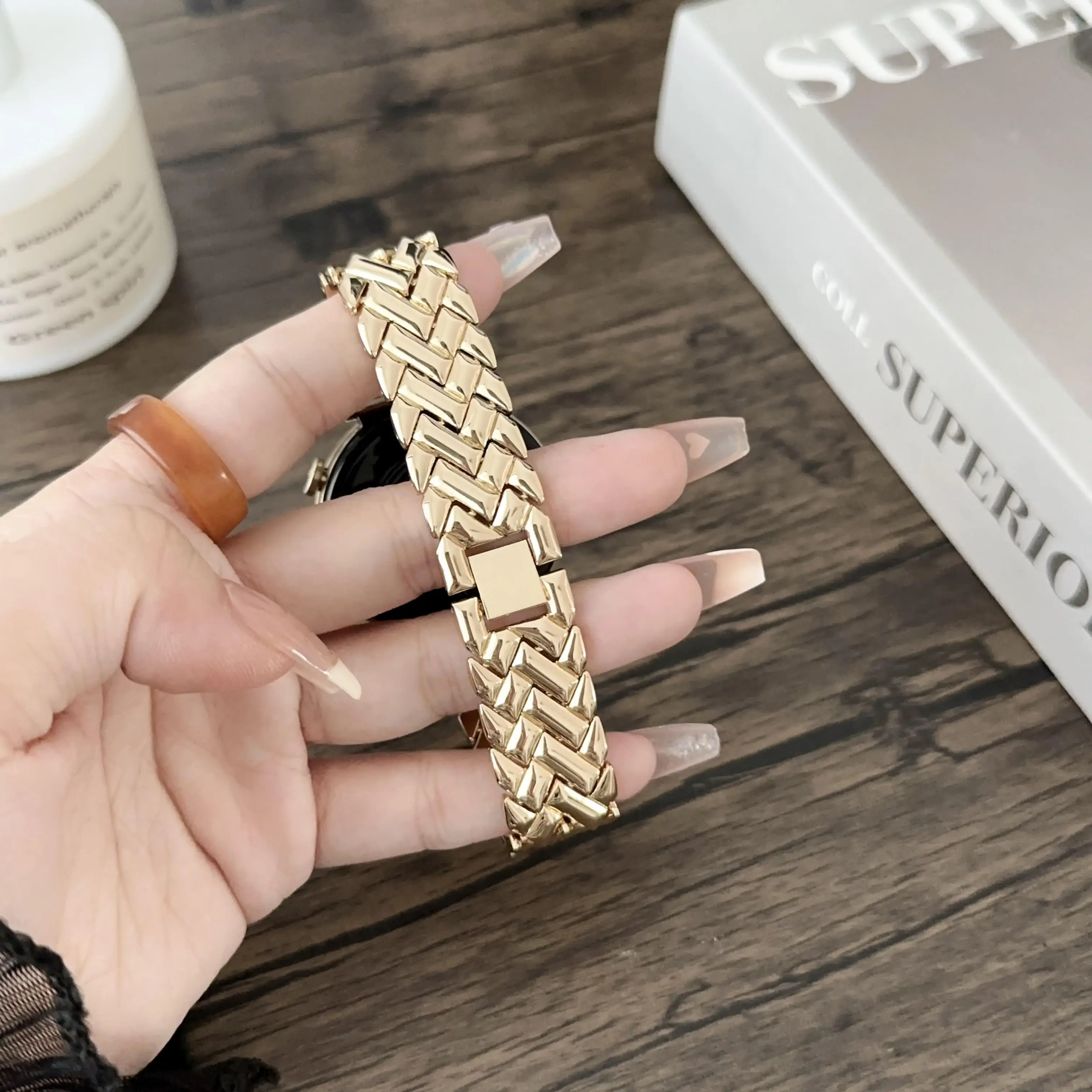 1 buah jam tangan gelang baja  - Fossil Smartwatch Accessories ulasan dan harga