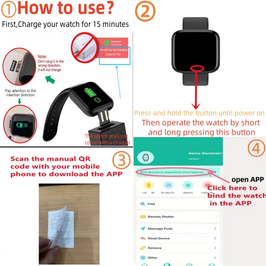 Jam tangan pintar pengingat pe - Smartwatch Touch ulasan dan harga
