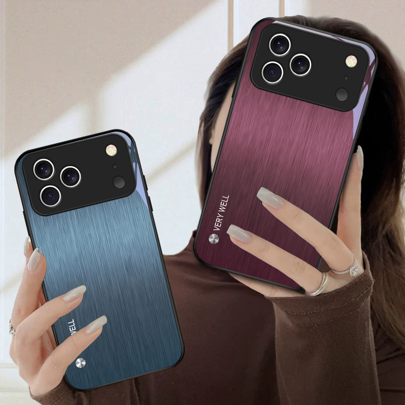 Casing Ponsel Kaca Hitam Minim - Screen Protector Film ulasan dan harga