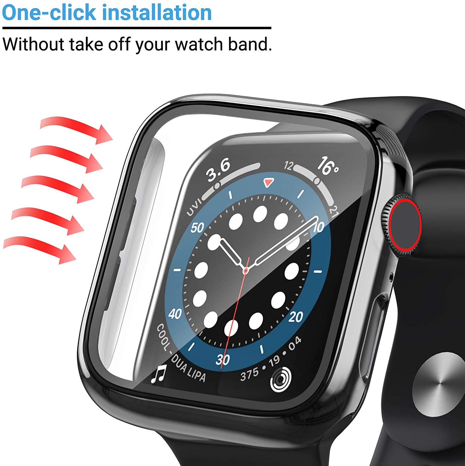 Kaca + penutup untuk Apple Wat - Smartwatch Band Accessories ulasan dan harga