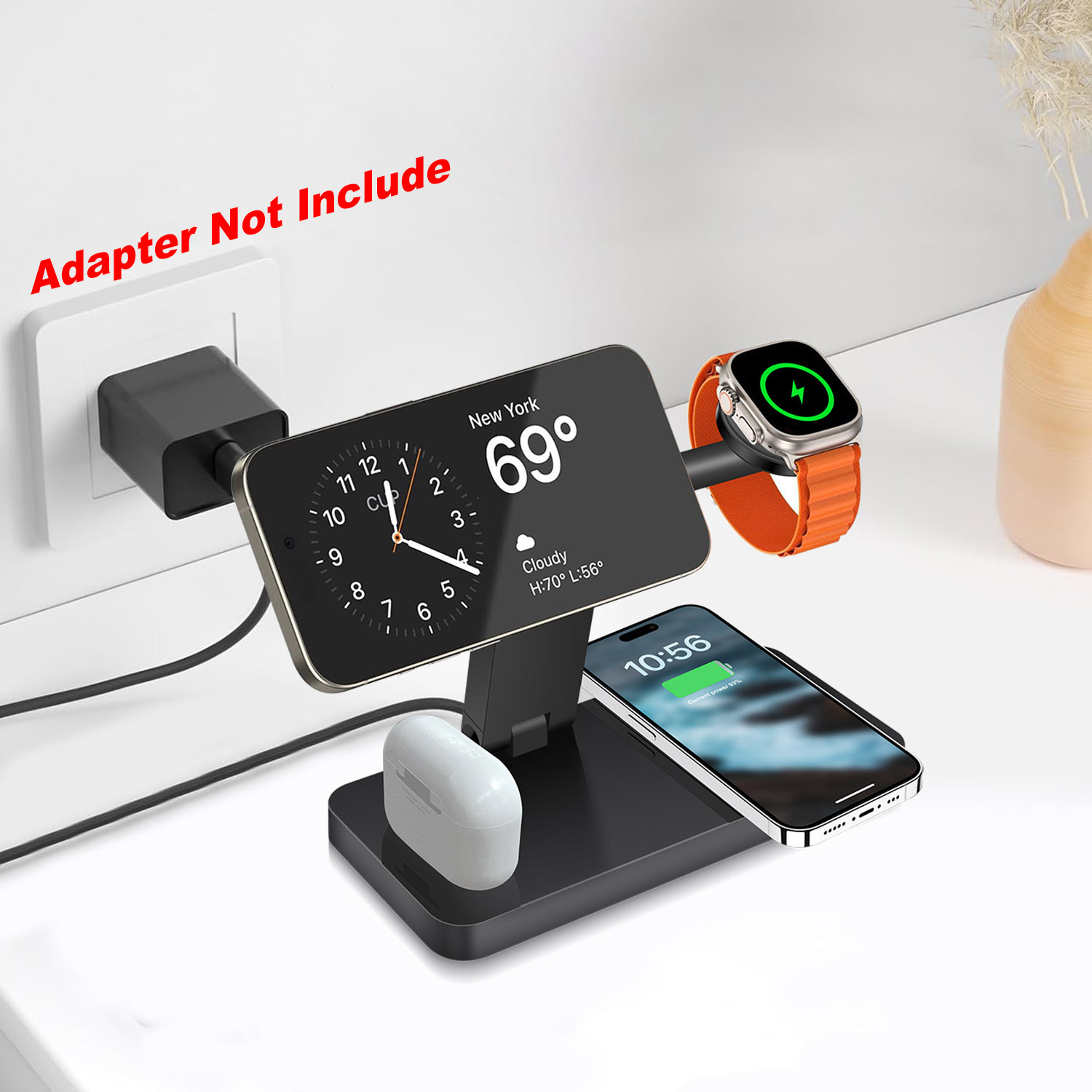 4 in 1 Pengisi Daya Nirkabel M - Smartwatch Ac ulasan dan harga