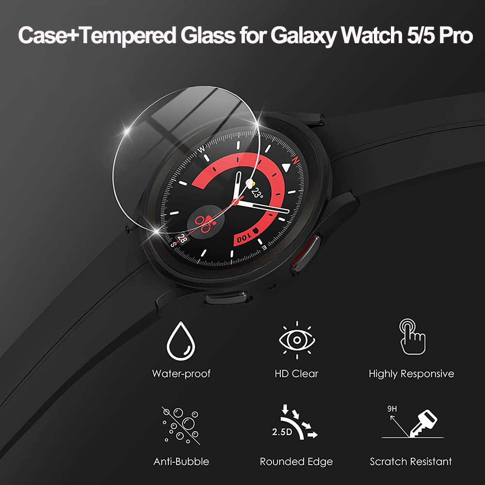 Sarung ponsel Samsung, + kaca  - Accessories For Galaxy Watch 5 ulasan dan harga