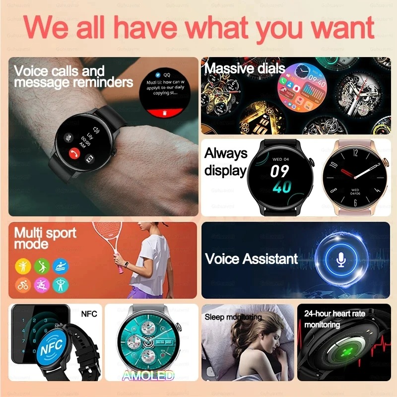Jam Tangan Pintar Wanita NFC L - Smartwatch Custom ulasan dan harga