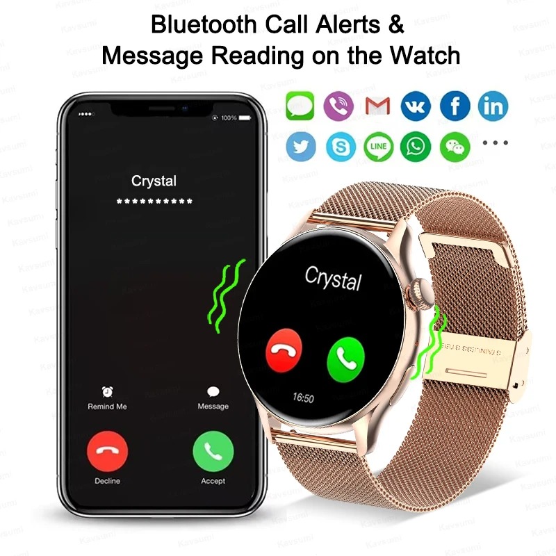 Jam Tangan Pintar Wanita NFC L - Smartwatch Custom ulasan dan harga