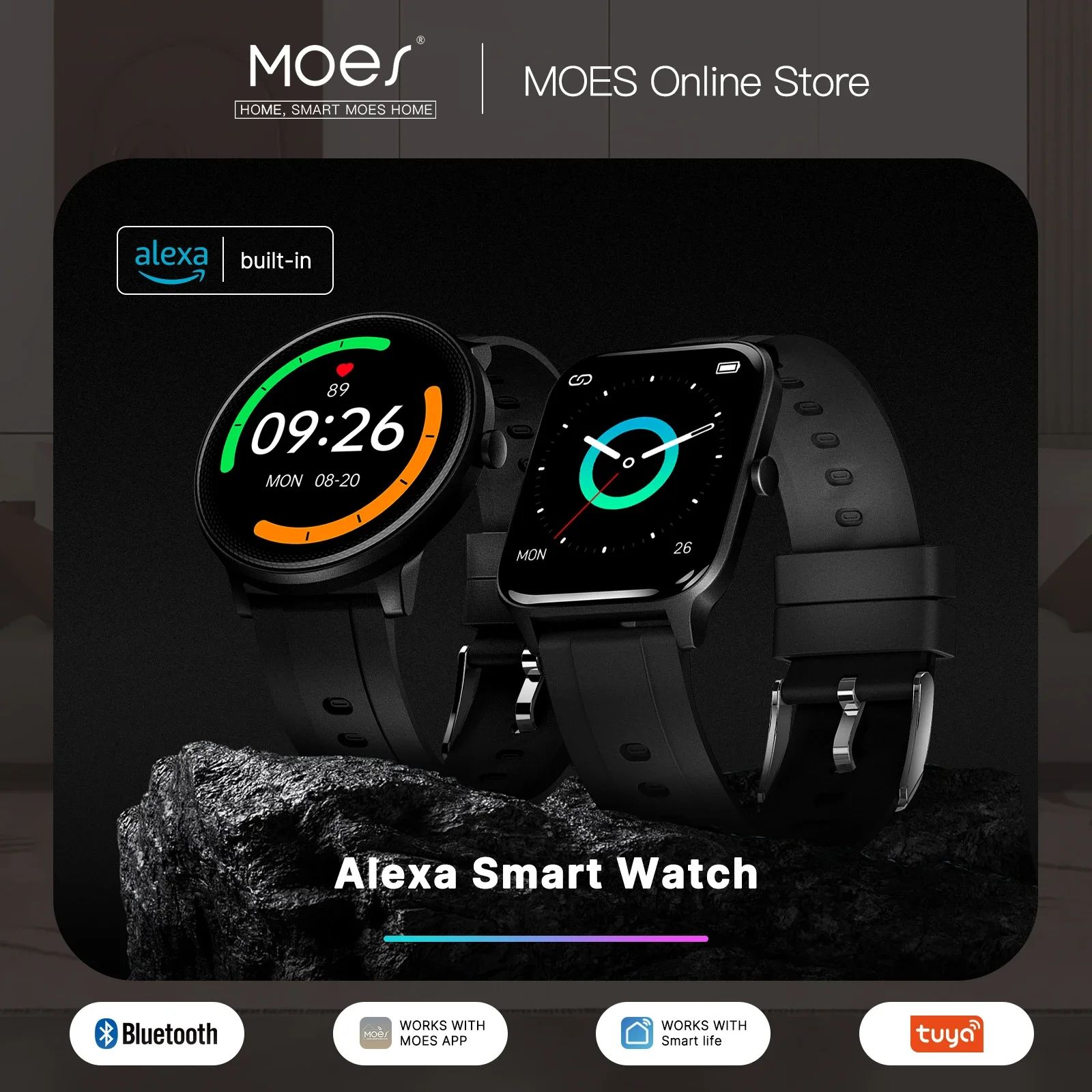MOES jam tangan pintar Alexa p - Smartwatch Touch ulasan dan harga