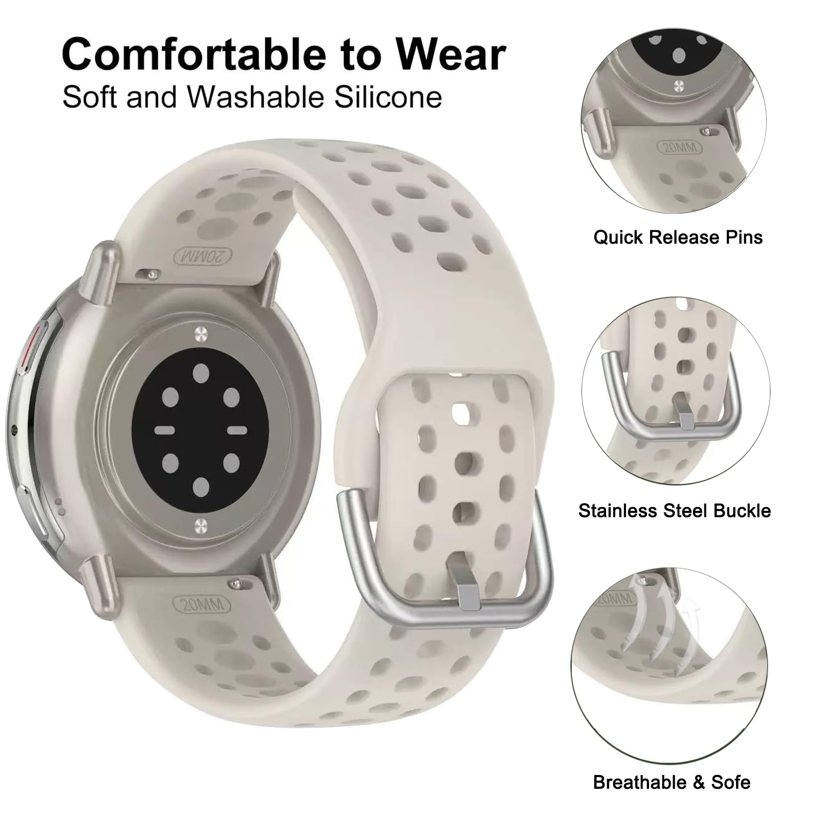 Tali 20mm untuk Amazfit active - Titan Smartwatch Accessories ulasan dan harga