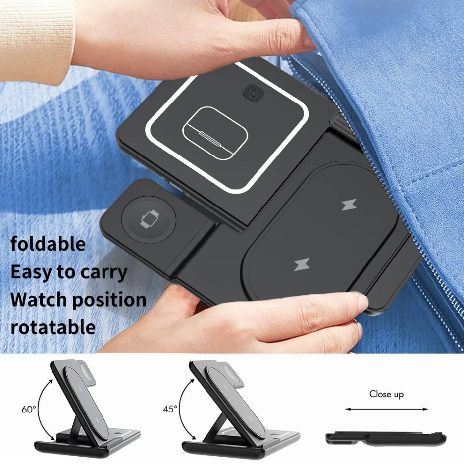 3 in 1 Pengisi Daya Nirkabel L - Smartwatch Ac ulasan dan harga