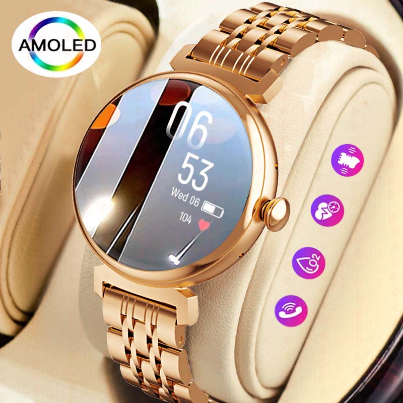 Layar AMOLED 1.04 inci jam tan - Smartwatch Faces ulasan dan harga